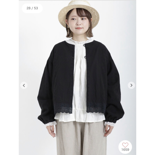 SM2(サマンサモスモス)のsm2 kazumiコラボ　リバーシブルジャケット　ブラック レディースのジャケット/アウター(ノーカラージャケット)の商品写真