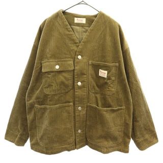 ペニーズ FREAK'S STORE ノーカラー コーデュロイ ジャケット SMALL ベージュ Penneys メンズ 【中古】  【230209】(ダッフルコート)