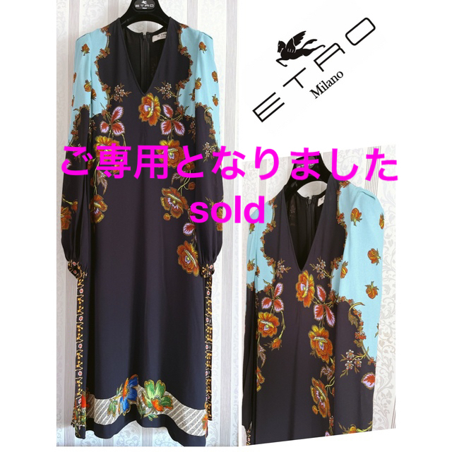 ご専用です☆極美品 ETRO エトロ 洗練 プレシャス 春の装い 美人 ドレス-