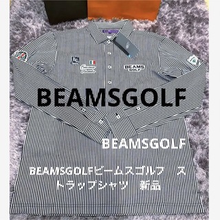 ビームス(BEAMS)のBEAMSGOLFビームスゴルフストラップシャツ タグ付き新品未使用@24200(ウエア)