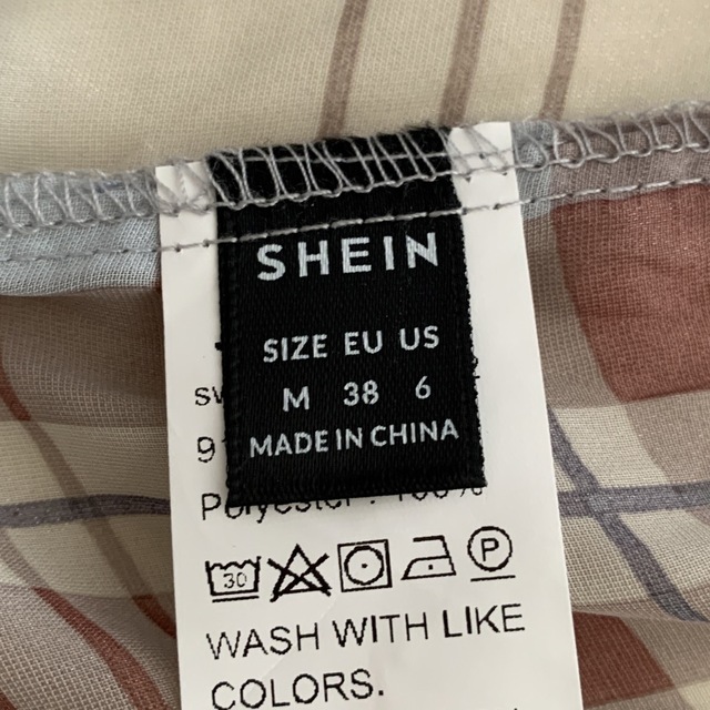SHEIN シアー チェックトップス レディースのトップス(シャツ/ブラウス(長袖/七分))の商品写真