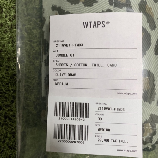 W)taps - 21ss wtaps JUNGLE 01 / SHORTS オリーブ Mの通販 by カズ's