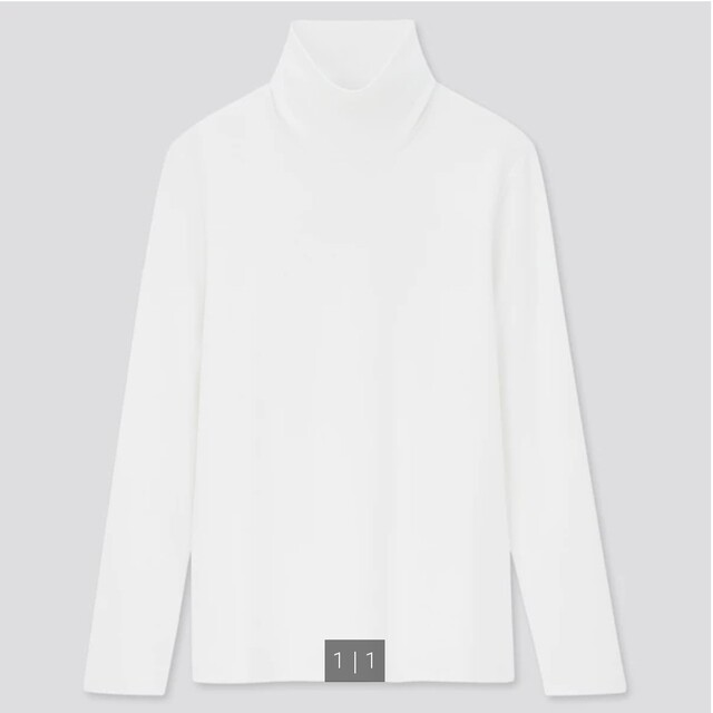 UNIQLO(ユニクロ)のストレッチコットン タートルネックT レディースのトップス(カットソー(長袖/七分))の商品写真