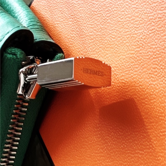 美品 HERMES エルメス アトゥ ポーチ カデナ ウエストバッグ グリーン