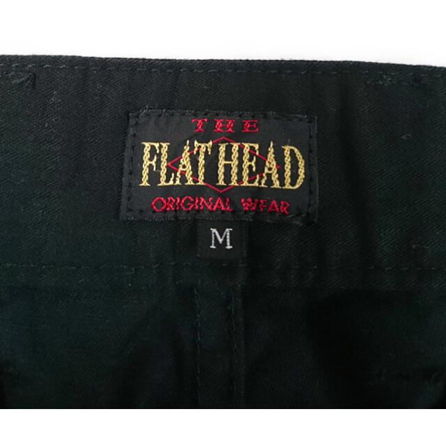 THE FLAT HEAD(フラットヘッド)のTHE FLAT HEAD ザフラットヘッド 品番 FN-PA-C001 ワイド チノパンツ
 黒 M 正規品 / B3279【中古】 メンズのパンツ(チノパン)の商品写真