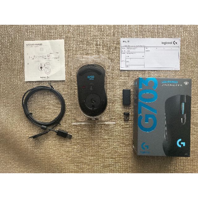 Logicool gaming mouse G703H と G240 pad