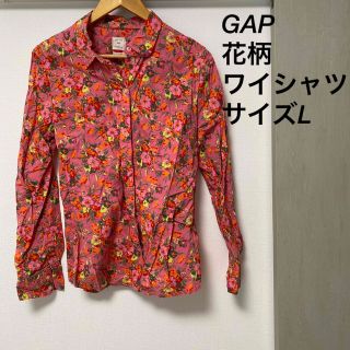 ギャップ(GAP)のGAP 花柄ワイシャツ　サイズL(シャツ/ブラウス(長袖/七分))