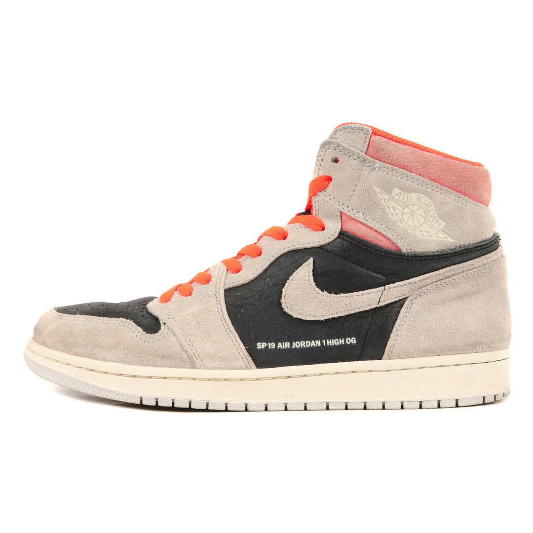 NIKE ナイキ AIR JORDAN 1 RETRO HIGH OG NEUTRAL GREY (555088-018) 2018年 エアジョーダン1 レトロ ハイ ニュートラルグレー ナチュラルグレー ブラック サイズ：US10.5 28.5cm スニーカー 【メンズ】