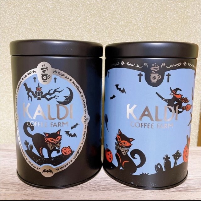KALDI(カルディ)のカルディ　ハロウィン　キャニスター缶 インテリア/住まい/日用品のキッチン/食器(容器)の商品写真
