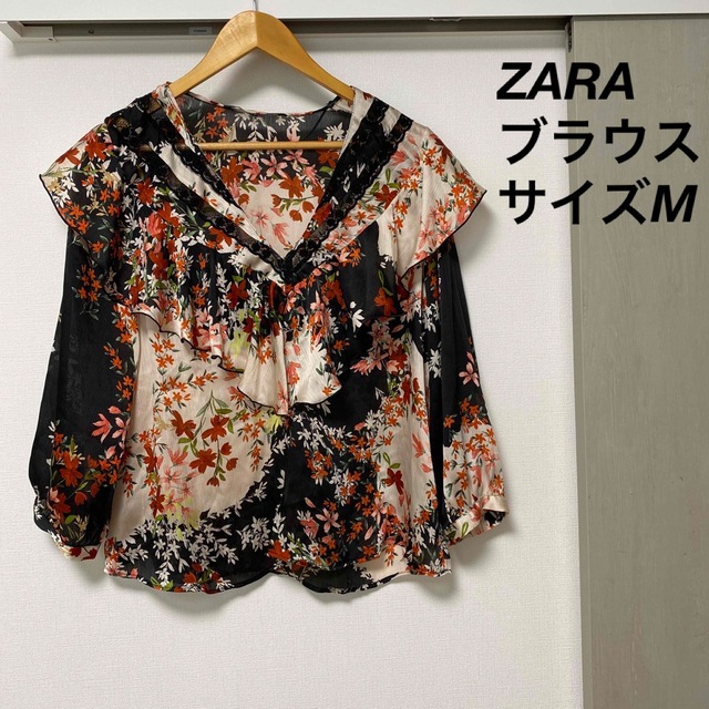 ZARA(ザラ)のZARA シフォンブラウス サイズM レディースのトップス(シャツ/ブラウス(長袖/七分))の商品写真