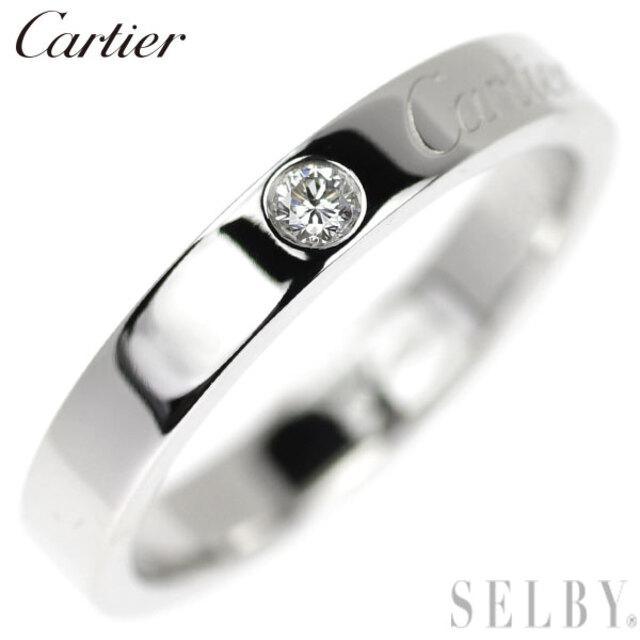 Cartier - カルティエ Pt950 ダイヤモンド リング C ドゥ カルティエ エングレーブド 48号