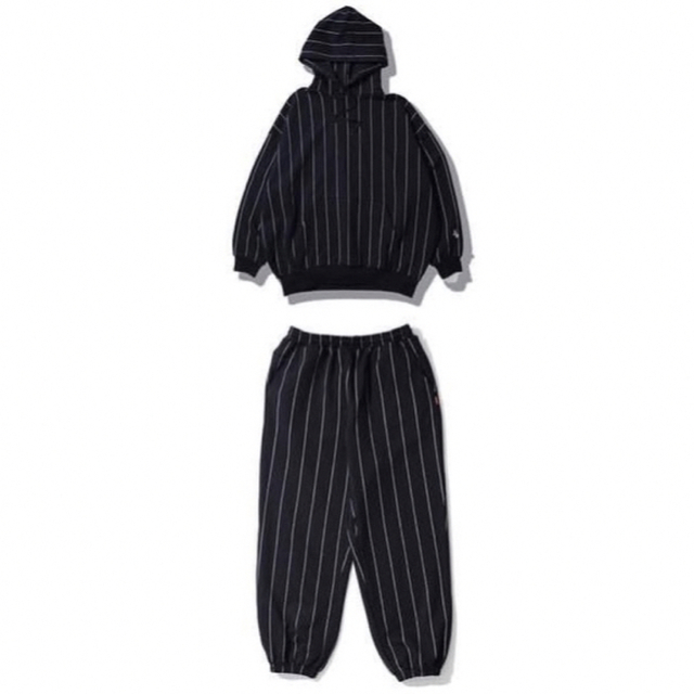 KEBOZ BB STRIPED SWEAT PANTS セットアップNAVY