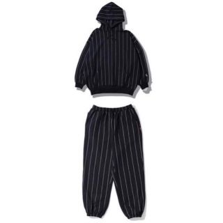 フリークスストア(FREAK'S STORE)のKEBOZ BB STRIPED SWEAT PANTS セットアップNAVY(ジャージ)