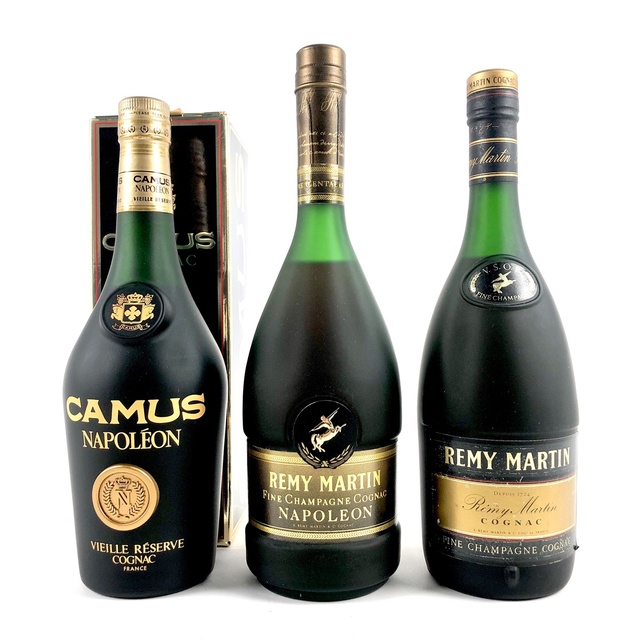 3本 CAMUS REMY MARTIN コニャックバイセルブランデーセット