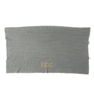 フィアオブゴッド(FEAR OF GOD)のFEAR OF GOD フィアオブゴッド フロッキープリント 霜降りコットン スカーフ seventh collection scarf グレー USA製 【メンズ】【中古】(ストール)