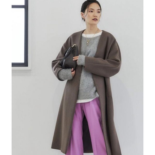 新品green label relaxing ウール ロングコート レディース