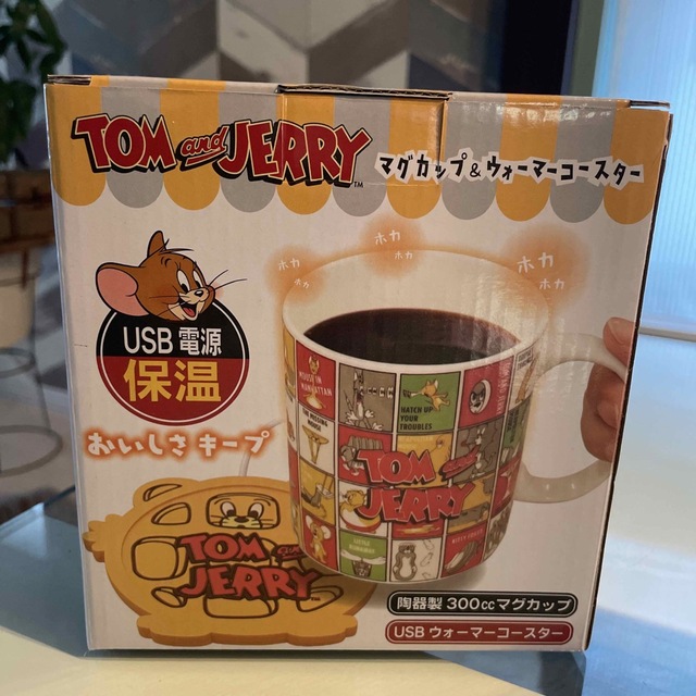 トムとジェリー　マグ&ウォーマー　USB電源保温 インテリア/住まい/日用品のキッチン/食器(グラス/カップ)の商品写真