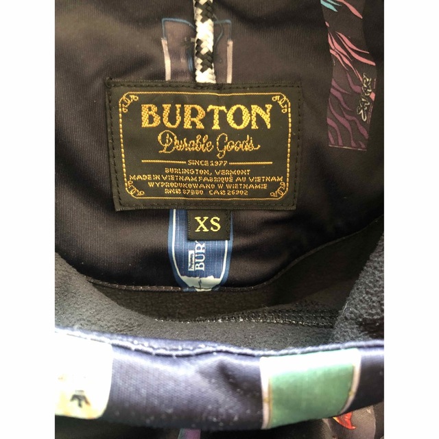 BURTON(バートン)のバートン キッズ XS 撥水パーカー キッズ/ベビー/マタニティのキッズ服男の子用(90cm~)(ジャケット/上着)の商品写真