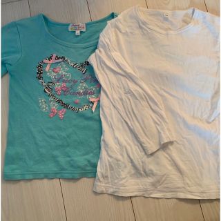 マザウェイズ(motherways)のグリーン、白　120 長袖2セット(Tシャツ/カットソー)