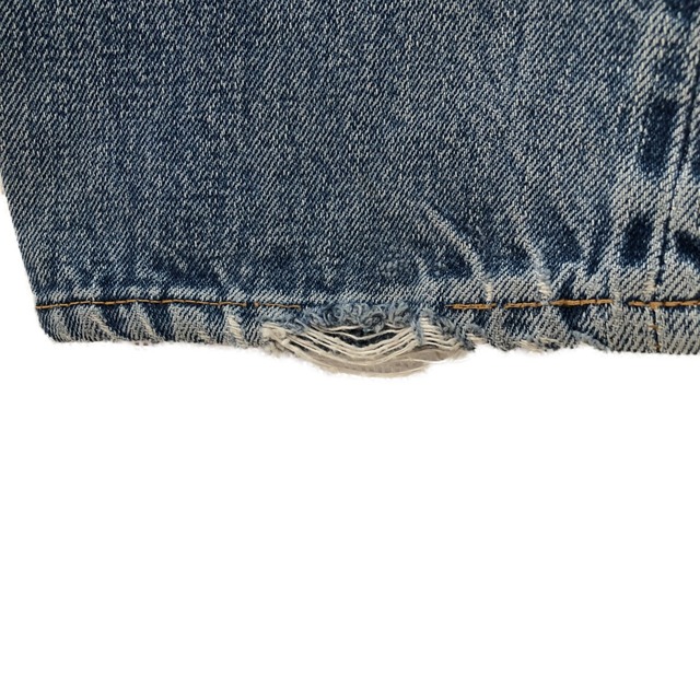 □□LEVI'S リーバイス メンズ衣料 ジーンズ 66前期 SIZE 不明 穴有 リペア有  ボタン裏刻印6 スレキスタンプ ライトインディゴ