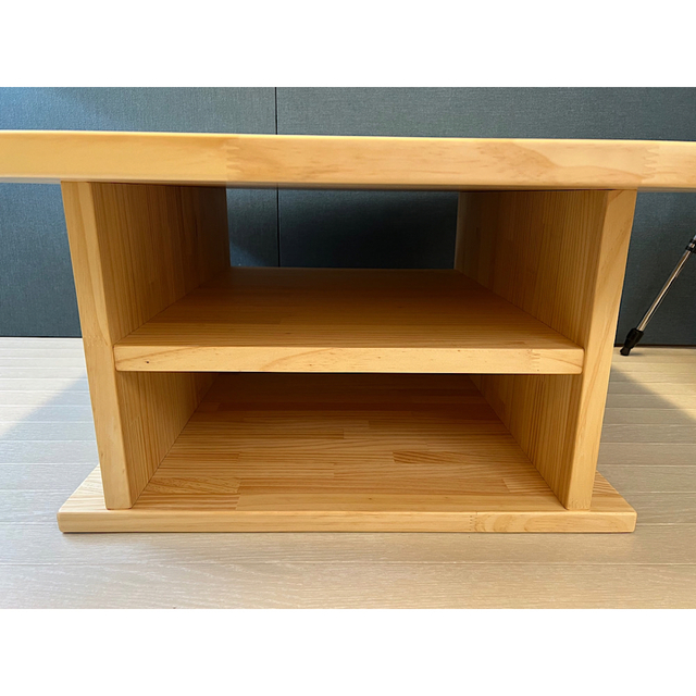 送料無料】 ローテーブル 正方形 90cm パイン ナチュラル 棚付き 送料無料】 ローテーブル 正方形 90cm パイン ナチュラル 棚付き