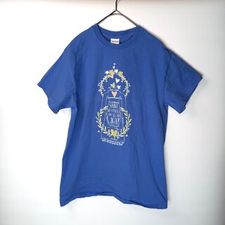 ギルタン(GILDAN)のギルダン　クルーネック　プリントTシャツ　半袖　くすみブルー　S(Tシャツ/カットソー(半袖/袖なし))