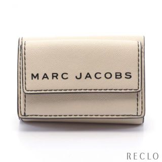 マークジェイコブス(MARC JACOBS)のABランク 三つ折り財布 コンパクトウォレット レザー オフホワイト ロゴ(財布)