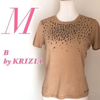 クリツィア(KRIZIA)のB by KRIZIA　クリツィア　半袖ニット　ベージュ　レオパード柄(カットソー(半袖/袖なし))