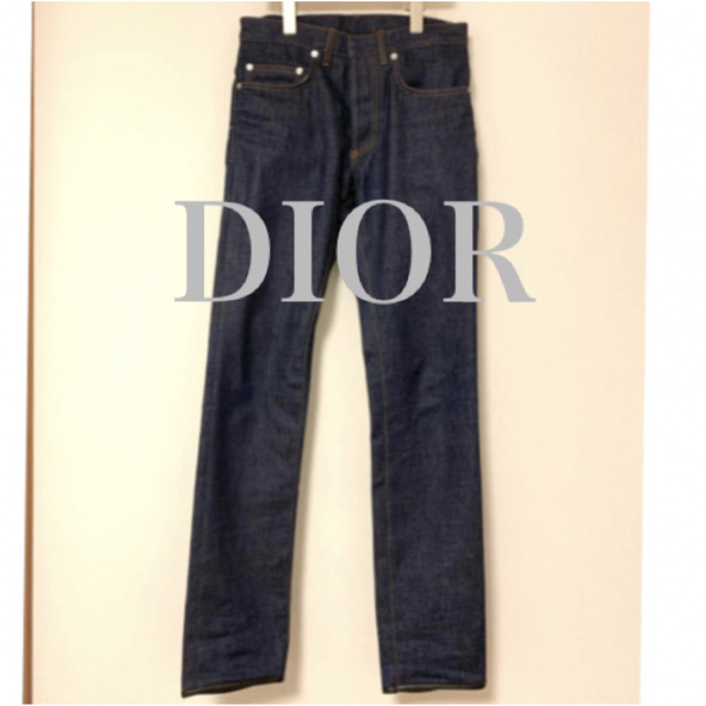 ディオール　デニム　パンツ 未使用 ノンウォッシュ Christian DIOR85cm裾幅