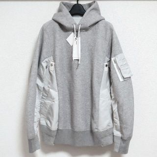 sacai サカイ　スポンジスウェット　ナイロンツイルフーディー　2