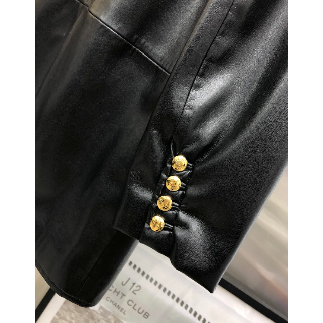 CELINE セリーヌ テーラードジャケット ソフトラムスキン CELINE（セリーヌ）テーラードジャケット 黒 サイズ:46(M位