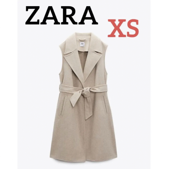 ZARA　ザラ　ソフトベルト　ベスト　ロングコート　ジレ