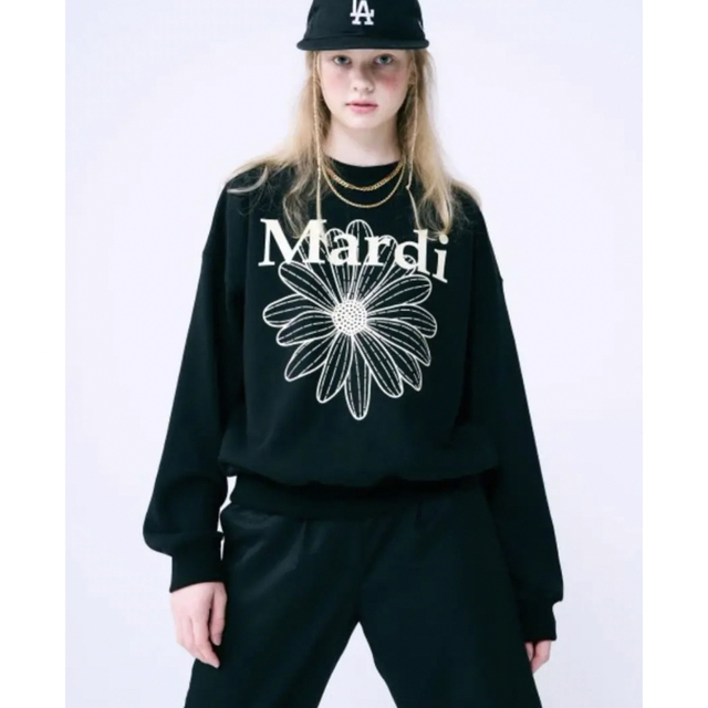 マルディメクルディ Mardi トレーナー スウェット BLACK CREAM