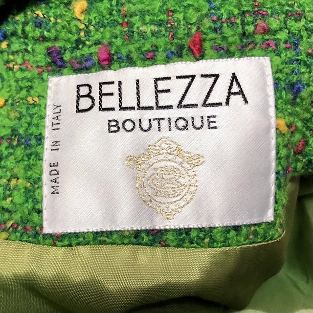 BELLEZZA BOUTIQUE  ツイードチェスターコート金ボタンイタリア製