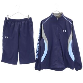 アンダーアーマー(UNDER ARMOUR)のアンダーアーマー ショートパンツ 上下 セットアップ トレーニングウェア MD 紺×グレー ×水色 UNDER ARMOUR メンズ 【中古】  【230209】(その他)