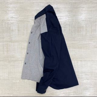 コムデギャルソン(COMME des GARCONS)の美品 ギャルソン シャツ コットン x ニット ドッキング ブロード シャツ S(シャツ)