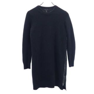 マークジェイコブス(MARC JACOBS)のマークジェイコブス ウール100％ ニットワンピース S ネイビー系 MARC JACOBS 長袖 レディース 【中古】  【230209】(ミニワンピース)