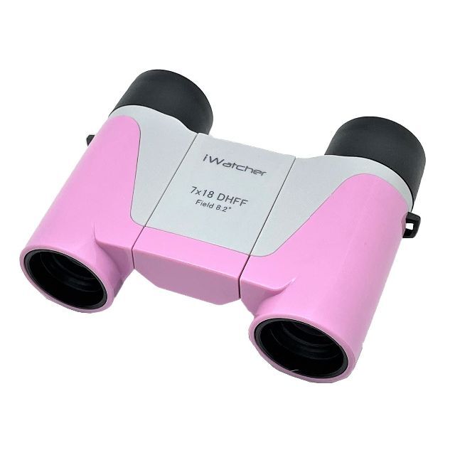 色:ピンク】iWatcher 7×18DHFF 双眼鏡 ピント合わせ不要!覗く www