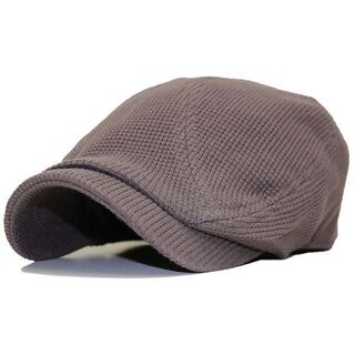 帽子　普通サイズ　メンズ　レディース　ハンチング　ワッフル　ブラウン(ハンチング/ベレー帽)