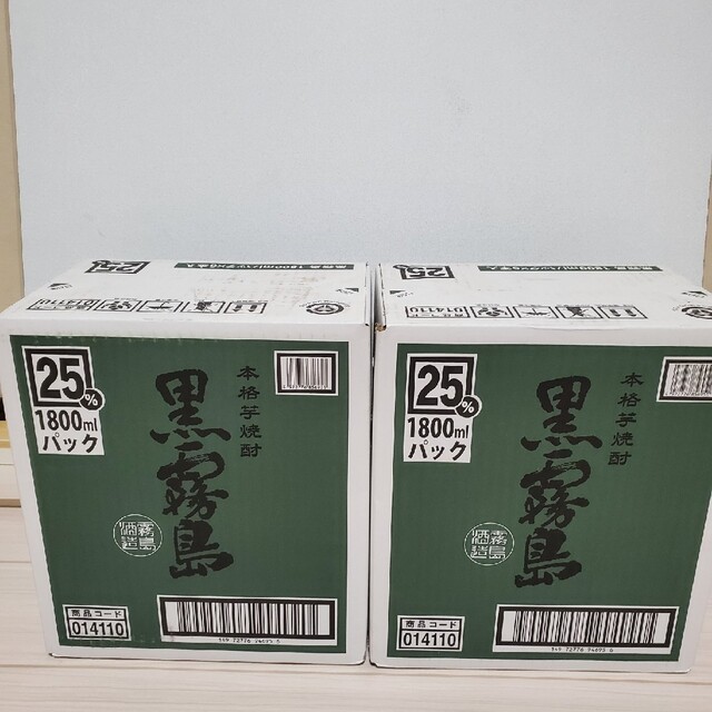 黒霧島 25度 1800ml 12本 未開封 2022製造 食品/飲料/酒の酒(焼酎)の商品写真