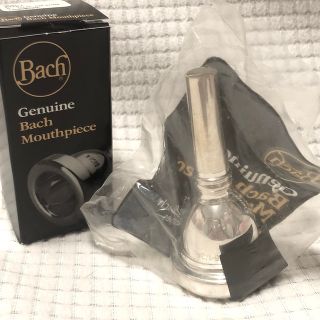 【新品・未使用】 Bach トロンボーンマウスピース  細管 6HAL 銀メッキ(トロンボーン)