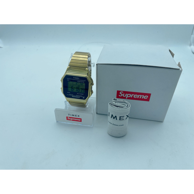 Supreme ×Timex Digital Watchゴールドカラーメンズ
