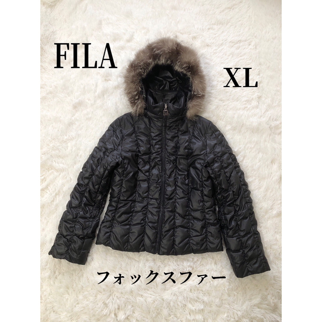 FILA(フィラ)のフィラ FILA ダウン ジャケット コート シルバーフォックス ファー 希少 レディースのジャケット/アウター(ダウンジャケット)の商品写真