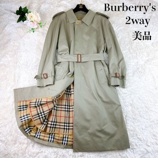 バーバリー(BURBERRY)のYO-様専用 美品　バーバリー　ステンカラーコート ノバチェック　L  2(トレンチコート)