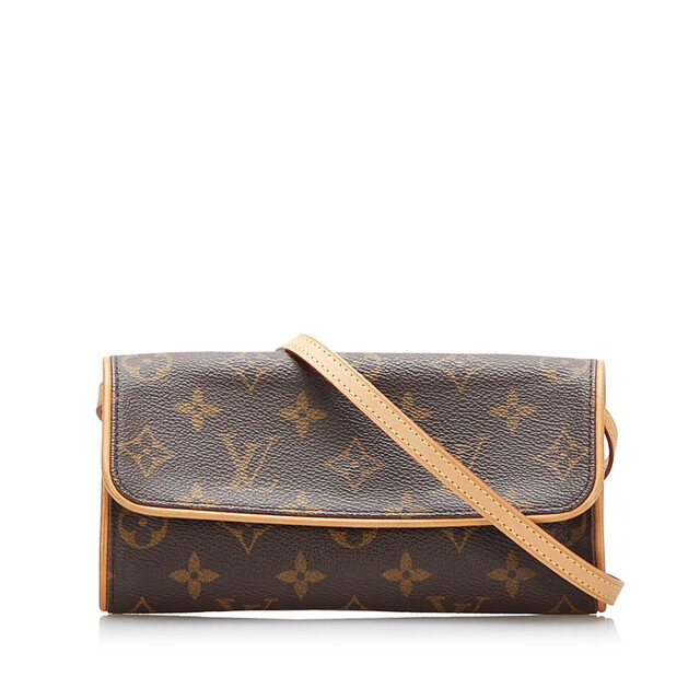 ルイ ヴィトン モノグラム ポシェットツインPM 斜め掛け ショルダーバッグ M51854 PVC レディース LOUIS VUITTON 【222-88030】