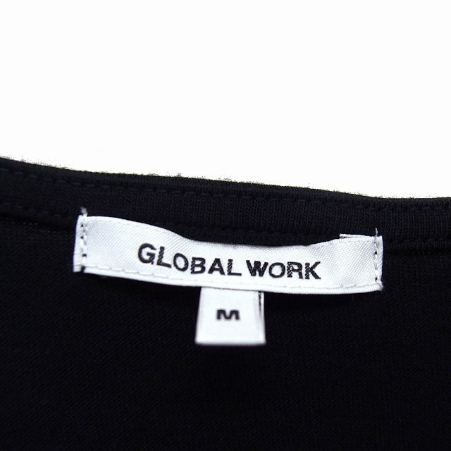 GLOBAL WORK(グローバルワーク)のグローバルワーク ワンピース Iライン ロング 切替 Vネック コットン混 半袖 レディースのワンピース(ロングワンピース/マキシワンピース)の商品写真