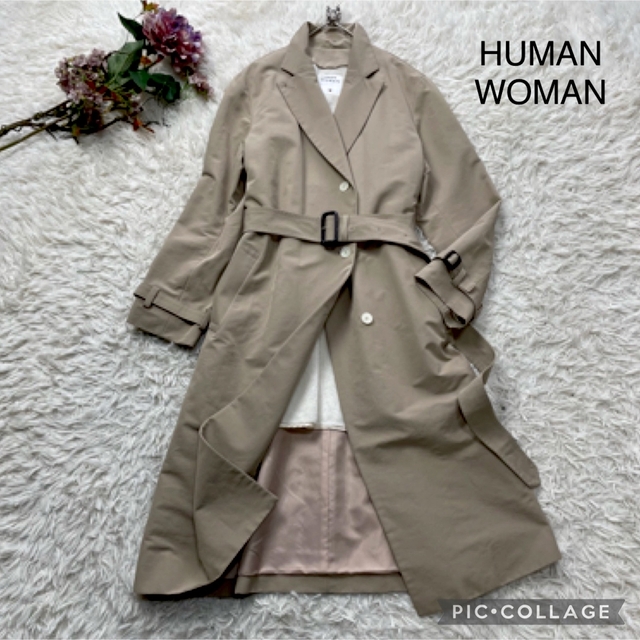 HUMAN WOMAN(ヒューマンウーマン)の★専用★ HUMAN WOMAN ＤＩＶＡグログランコート　フリースライナー付き レディースのジャケット/アウター(トレンチコート)の商品写真