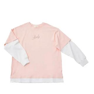 レディー(Rady)のRady レイヤードロングTシャツ (ユニセックス)   メロウピンク(Tシャツ(長袖/七分))