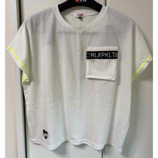 ピンクラテ　tシャツ　白　胸ポケット(Tシャツ(半袖/袖なし))