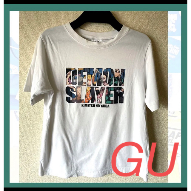 GU(ジーユー)のGU ジーユー　鬼滅の刃　キッズ半袖Tシャツ　150㎝　子供　洗い替え　着替え キッズ/ベビー/マタニティのキッズ服男の子用(90cm~)(Tシャツ/カットソー)の商品写真